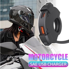 Motorcycle USB Charger | Tablet Charger | Waterproof PD30W USB Outlet Port Adapter for Travel Smartphone Motorbike GPS Handlebar