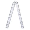 2Pack Folding Ruler Transparent 30cm 300mm Folding Ruler Clear (Clear-2Pcs)