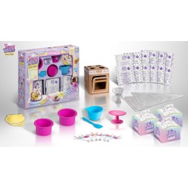 Goliath Tasty Tinies Bake Shop | Unicorn Bakery Party Pack | Red Velvet Cake Mix & Cream Cheese Flavor Frosting | Mix, Bake & Decorate 6 Real Mini Cakes | Includes Mini Tools & Ingredients | Ages 6+