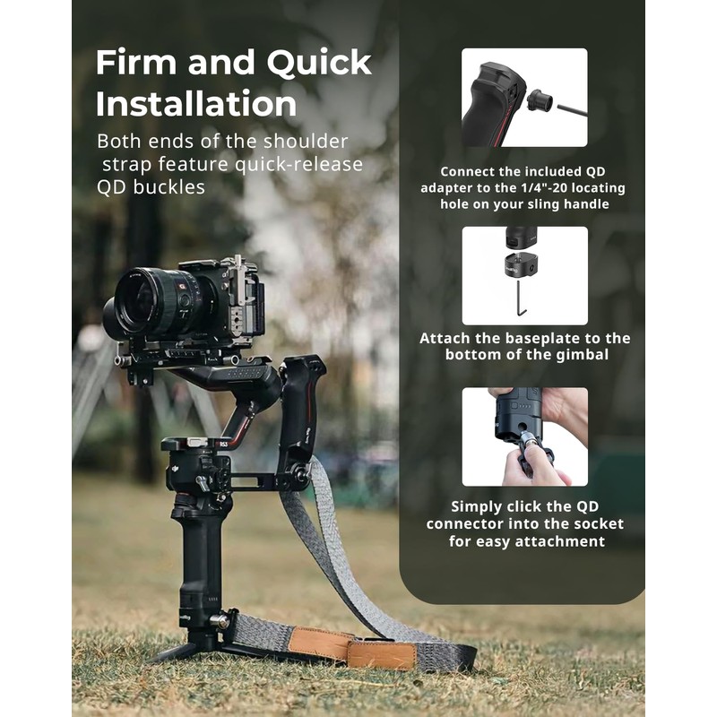 SMALLRIG Sling Handle Kit with Weight-Reducing Shoulder Strap for DJI