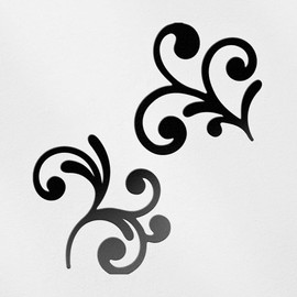 Transparent Decal Stickers of Artisan Flourish Scroll Set (Black) Premium Waterproof Vinyl Decal Stickers for Laptop Phone Accessory Helmet Car Window Mug Tuber Cup Door Wall De USCSKUS755100BL102522