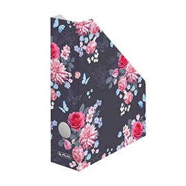 Magazine File A4 Ladylike Flowers in Corrugated Cardboard, Spine Width 7 cm, Pack of 1