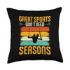 Great Sports Don't Need Seasons Ring Gymnastics Throw Pillow