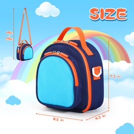 TATAVR Carrying Case Compatible with Yoto Mini, Card Holder Hold Up to 30 Cards, Travel Storage Bag with Adjustable Shoulder Strap for Audio Music Player & Headphone, Bag Only (Blue)