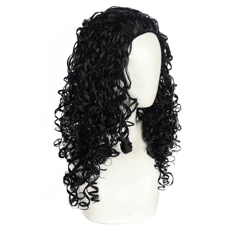 JoneTing Long Curly Wigs for Men Black Curly Wigs Funny