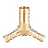 sourcing map Tee Brass Barb Fitting Reducer Y Shape 3
