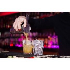 Stainless Steel Cocktail Strainer - Professional 2-Prong Bar Strainer Hawthorne Strainer for Bar, Club, Party