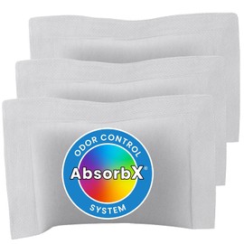 iTouchless - Desodorizador oficial AbsorbX, paquete de 3 unidades, absorbente de olores de carbón activado natural, detiene los olores de basura, filtro de cubeta de compostaje para ambientador de