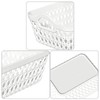 12 Packs Small Plastic Desktop Storage Basket, Mini Baskets, White