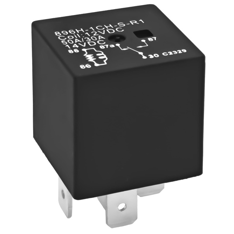 896H-1CH-S-R1 Automotive Relay (Pack of 4) - 12VDC 50AMP 5-Pin