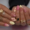 Short Press on Nails Almond Fake Nails French False Nails