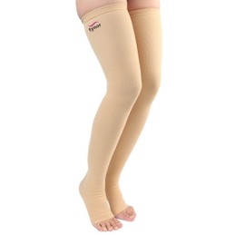 Tynor Compression Stocking Mid Thigh Classic, Beige, Large, Pack of 2