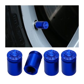 Bittwee Car Wheel Tire Valve Stem Caps, 4PCS Aluminum Alloy Car Air Stem Cap, Dustproof Tire Valve Stem Covers for Men and Women, Car Accessories for SUV, Trucks, Bikes, Motorcycles
