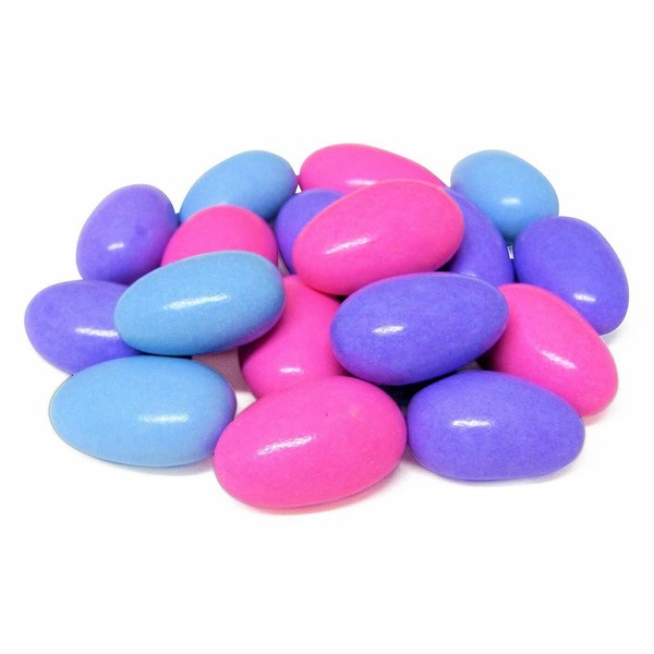 Jordan Almonds by Its Delish (Purple, Pink & Blue Medley, 5 LBS) Pastel Color