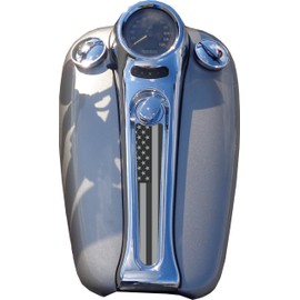 Kustom Cycle Parts Aftermarket Black and Grey American Flag Plastic Dash Panel Console Insert! Compatible with 2000-2007 Harley Davidson Softail Deuce