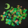 Fokmuaex 52pcs Glow-in-The-Dark Stars and Moon Wall Stickers for Kids