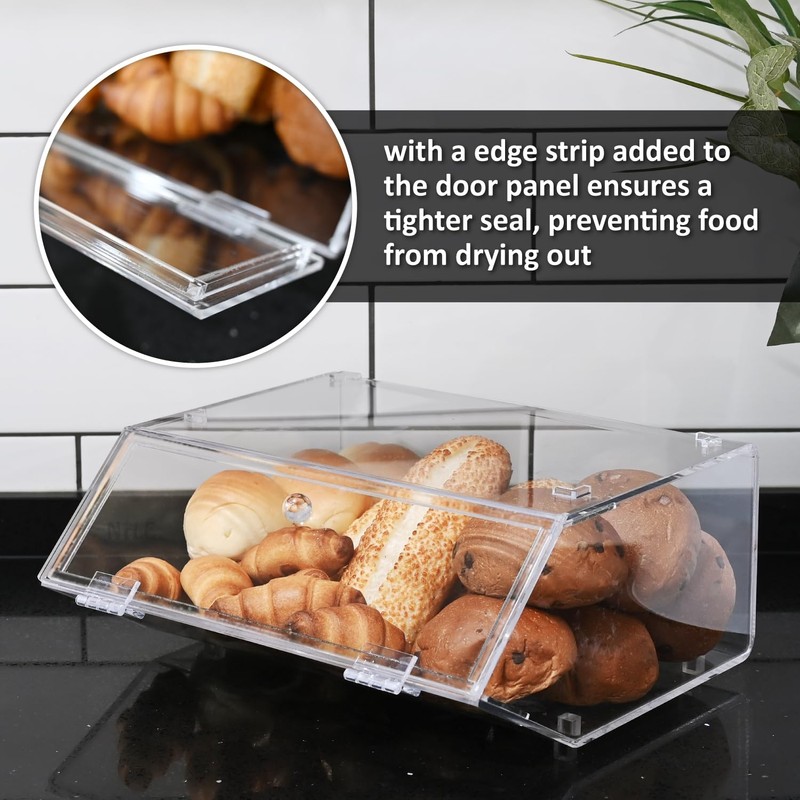 Ikee Design Acrylic Stackable Bakery Case Kitchen Pastry Container Display,