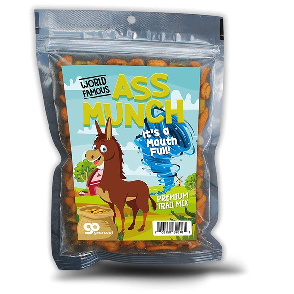 Ass Munch Spicy Trail Mix - Funny Donkey Design - Christmas Gift for Husband - Edible Gifts for Men - Spicy mix, Made in the USA