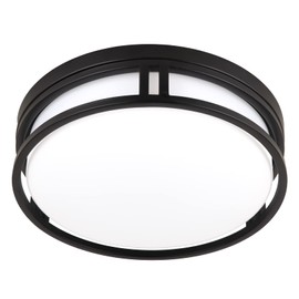 Flynix 12.5 Inch LED Flush Mount Ceiling Light Fixture, 26W, Super Bright 1700 Lumens, 3 Color 3000K/4000K/5000K, Dimmable Ceiling Lamp for Bedroom Hallway Bathroom Kitchen (Black)