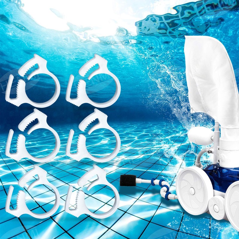 HENMI 6 PCS Sweep Hose Attachment Clamp Clasp Replacement Pool