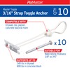 3/16" FixMaster Heavy Duty Master Toggle Bolt Anchor (10 Pack)