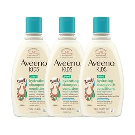 Aveeno Kids Champú y acondicionador 2 en 1, champú hidratante y acondicionador para cabello suave, liso y fácil de manejar, fórmula de extracto de ave