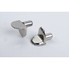 40 Shelf Supports with Pins 5 mm Nickel-Plated Metal