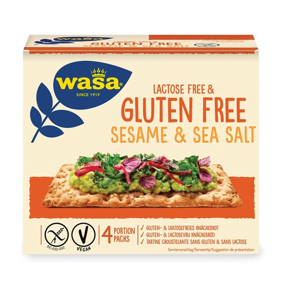 Wasa Crispbread Gluten Free & Lactose Free Sesame & Sea Salt (240g)