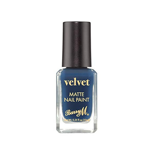 Barry M Cosmetics Matte Velvet Nail Paint, Navy Blue, Silent Cove, 1 Count