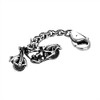 NKlaus 925 Sterling Silver Keyring on Byzantine Chain 4 cm