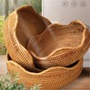 Rattan Woven Storage Basket for Fruit, Bread, Food, Kitchen, Home