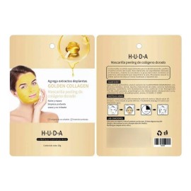 Huda Mascarilla Peeling De Colageno Dorado, Oro 24k Nutre Repara