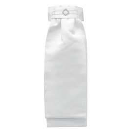 Equetech Deluxe Ready-Tied Stocks - White/Diamond Diamante