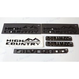 GM Auto Fender Gloss Black High Country Rear Hood Duramax Emblem 2019+ Silverado