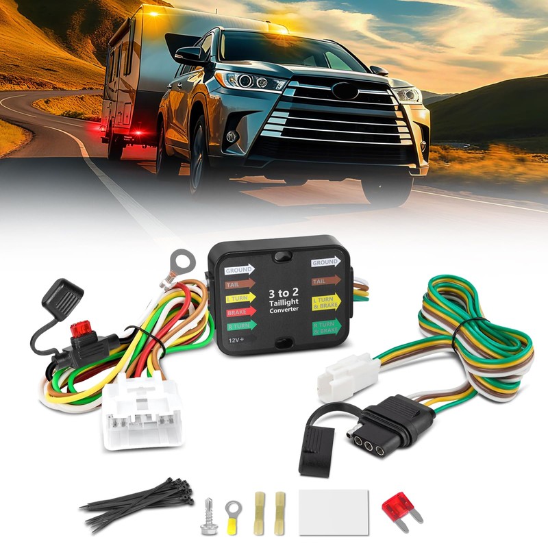 Nirider 56217 4-Pin Trailer Wiring Harness for 2008-2019 Toyota Highlander