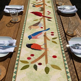 Seliem Summer Birds Tree Branches Table Runner, Cardinal Home Kitchen Dining Decor, Spring Seasonal Farmhouse Decorations Indoor Outdoor Party Supply 13 x 60 Inch