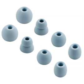 ALXCD Eartips Silicone Earbuds Tips Set Compatible with Powerbeats Pro, 4 Pairs S/M/L/D 4 Sizes Soft Silicone Ear Buds Tips Ear Tips, Compatible with Powerbeats Pro PB Pro 4 Pairs Glacier Blue