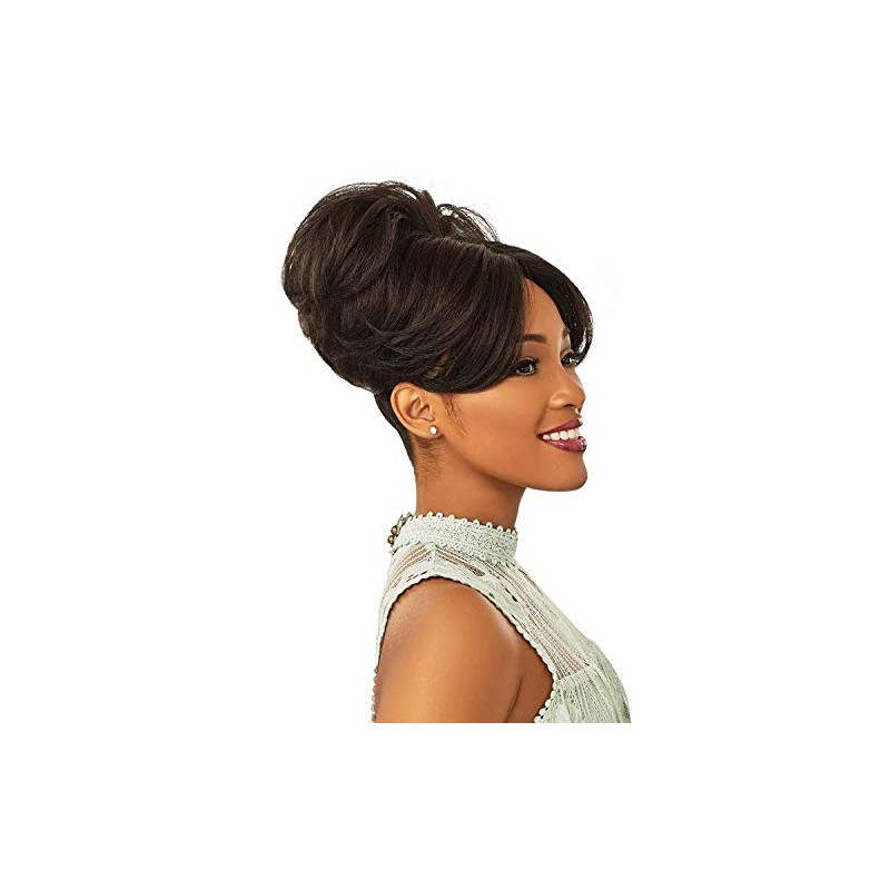 Sensationnel Instant Bun With Bang - Evonne Synthetic Up Do