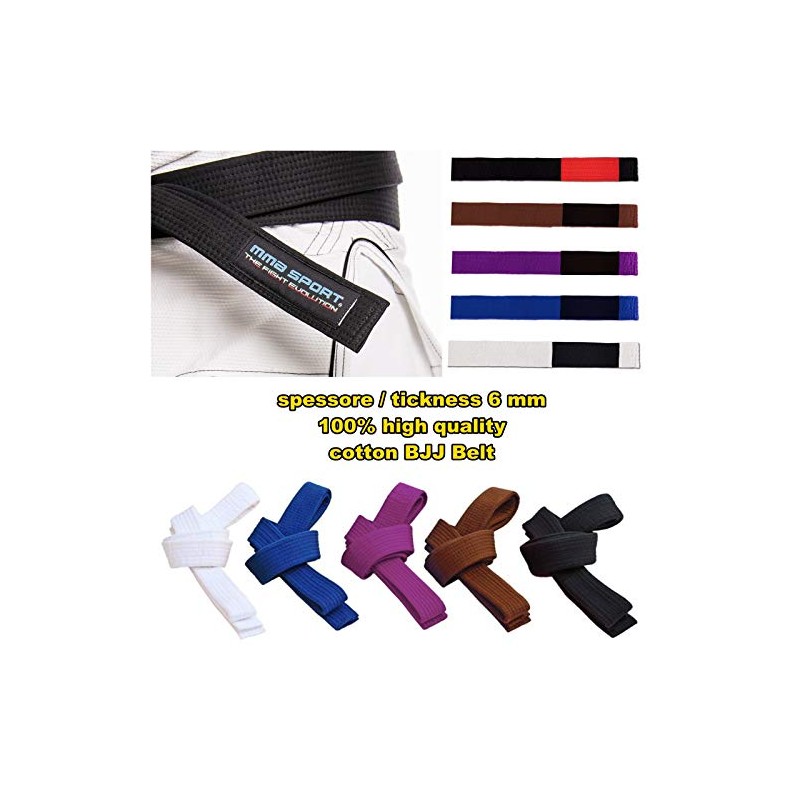 BJJ Belt Jiu Jitsu Kimono Belt - gi 100% Cotton