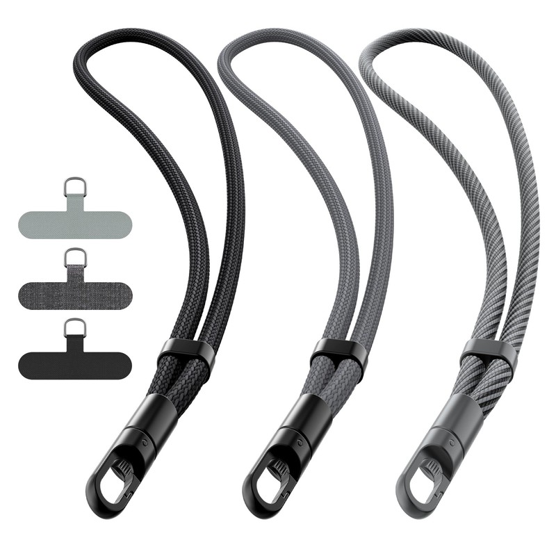 Phone Wrist Strap 3 Pack with Tether Tabs, 360 Rotating