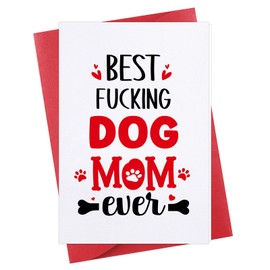 WhatSign Funny Dog Mom Mothers Day Card Best Dog Mom Ever Mothers Day Gifts for Mom from Dog Puppy Mothers Day Card for Dog Mom Gifts for Women Dog Mom Gifts for Mothers Day Dog Mom Card with Envelope