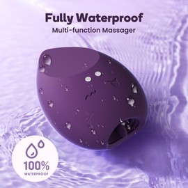MANFLY Electric Travel Massager, Powerful - Waterproof - Handheld Mini Massage Tool (Violet)