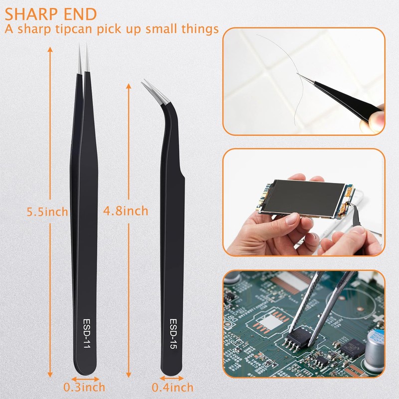 Precision Screwdriver Set for Switch,Y00,Ph000,Y2.0 Tri-Point Screwdriver, Spudger,Tweezers, Cleaning Brush