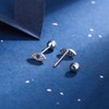 Aloluo 20G Tiny Evil Eye Stud Earrings for Women Silver