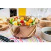 Lipper International 1271 Acacia Hand Pieced Herringbone Serving Bowl for