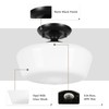 Schoolhouse Style Semi Flush Mount Ceiling Light with Dimmable Bulb