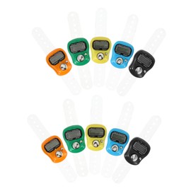Abaodam 5 Tally Counter Pack of 10 Mechanical Counting Recorders Compact Hand Held Number Counter Suitable for Home School Office Sports Random Color