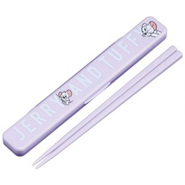Skater ABC3AG-A Chopsticks 7.1 inches (18 cm), Chopsticks Case Set, Antibacterial, For Adults, Tom and Jerry Friends, Made in Japan