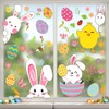 Breezy Valley 9 Sheets Easter Window Clings Decorations for Glass