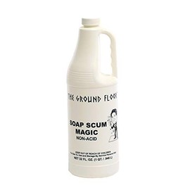 Soap Scum Magic, Film Remover, NON-Acid, No Bleaches or Abrasives, Safe for Marble, Granite, Tile, Chrome, Porcelain, Plastic, Fiberglas and many other Hard Surfaces and Natural Stone, (1 quart/32 oz.)